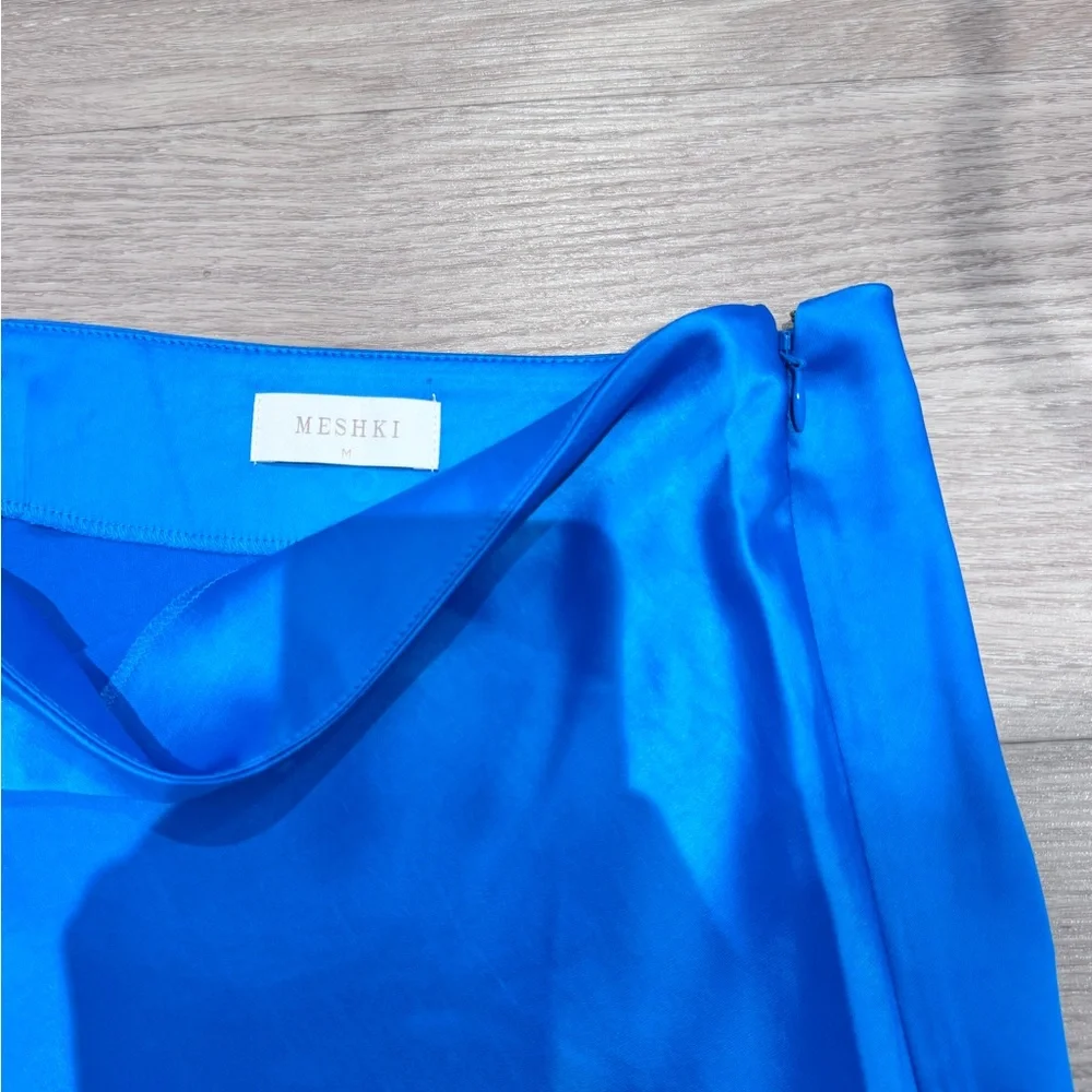 Meshki Royal Blue Satin Ensemble - Picture 2 of 9